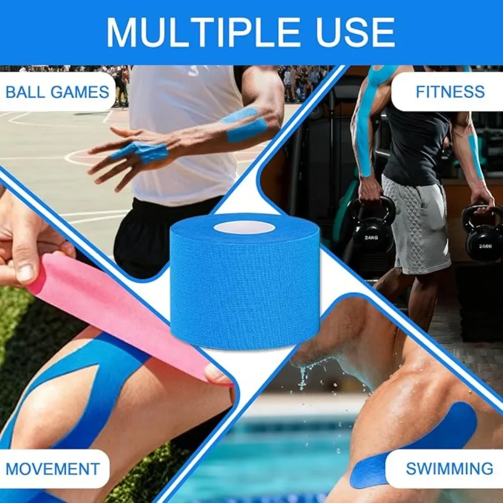 2,5/5/10cmx5m Kinesiologie-Tape Wasserdichte Elastische Aufkleber Athletische Bandage Muskel-Sportunterstützung Schmerzlinderung Regenerationsschutz – Detail 4