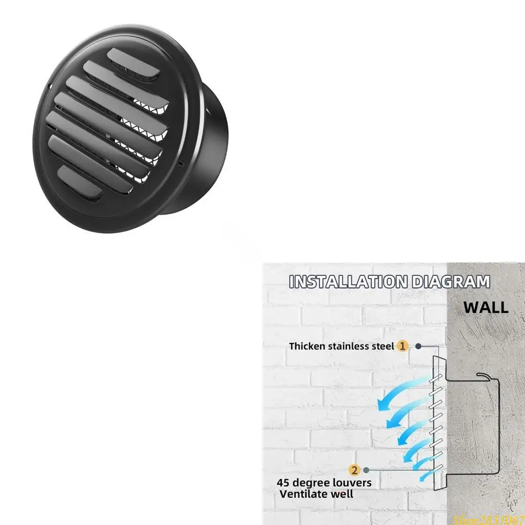 

Простые в установке круглые прочные вентиляционные крышки из нержавеющей стали, портативный аксессуар для элегантного дома и