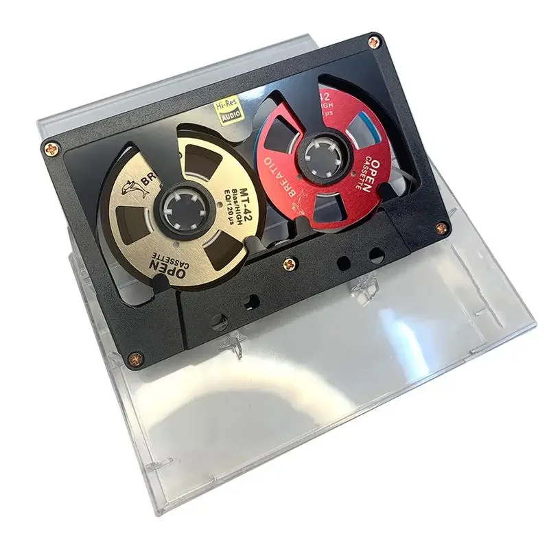X49A-Audio Cassette Tape Blank 50 Minute Reel To Reel Double Sided Metal Reel Hollow Case For DIY Recording B