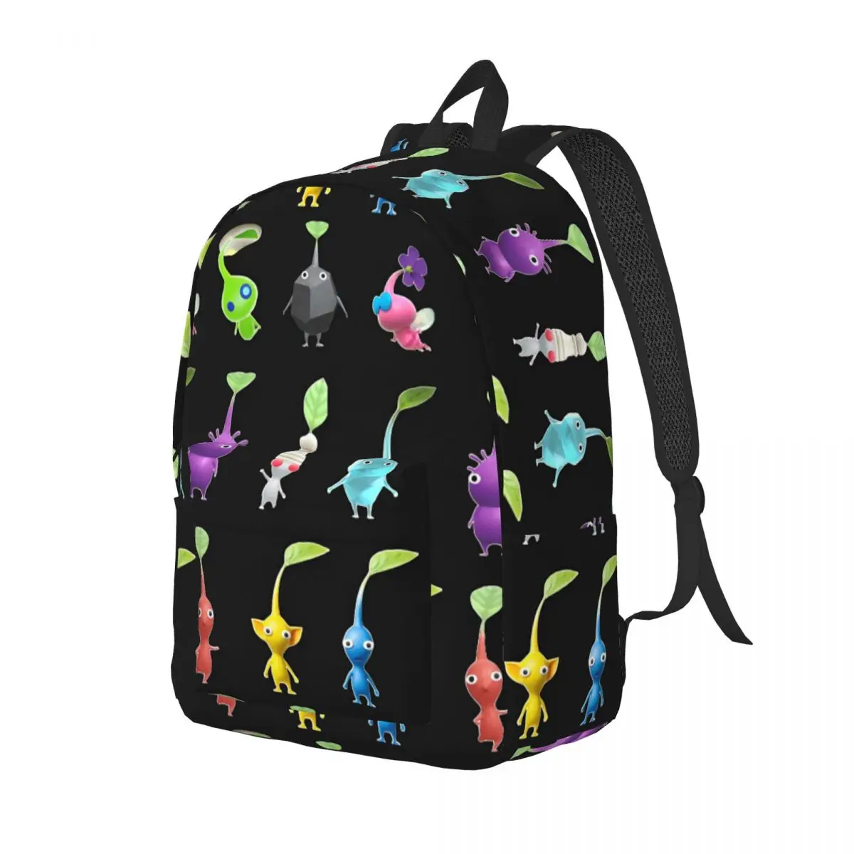 Pikmins Family Cute Fun Cool Backpack Lightweight Student Business Game Anime Daypack for Men Women College Shoulder Bag