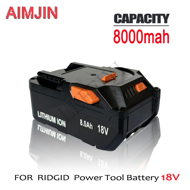 

18V 8000mAH Lithium ion Battery for RIDGID R840087 R840085 L1815R L1850R L1830R R840083 Series Cordless Power Tool Batteries