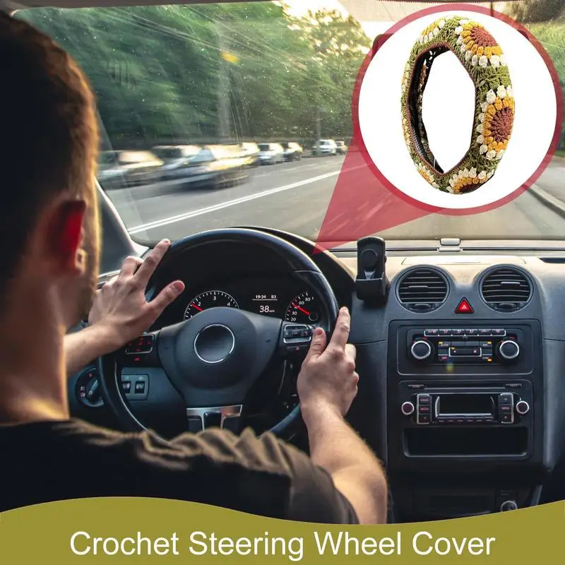 Sunflower Steering Wheel Cover 2