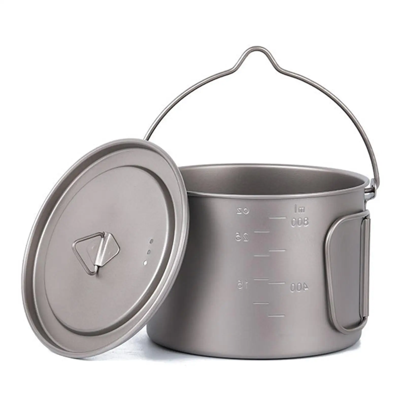 Tasse ronde ultralégère en titane avec couvercle, pot extérieur, tasse pour sac à dos, pêche, maison, bureau, 900ml