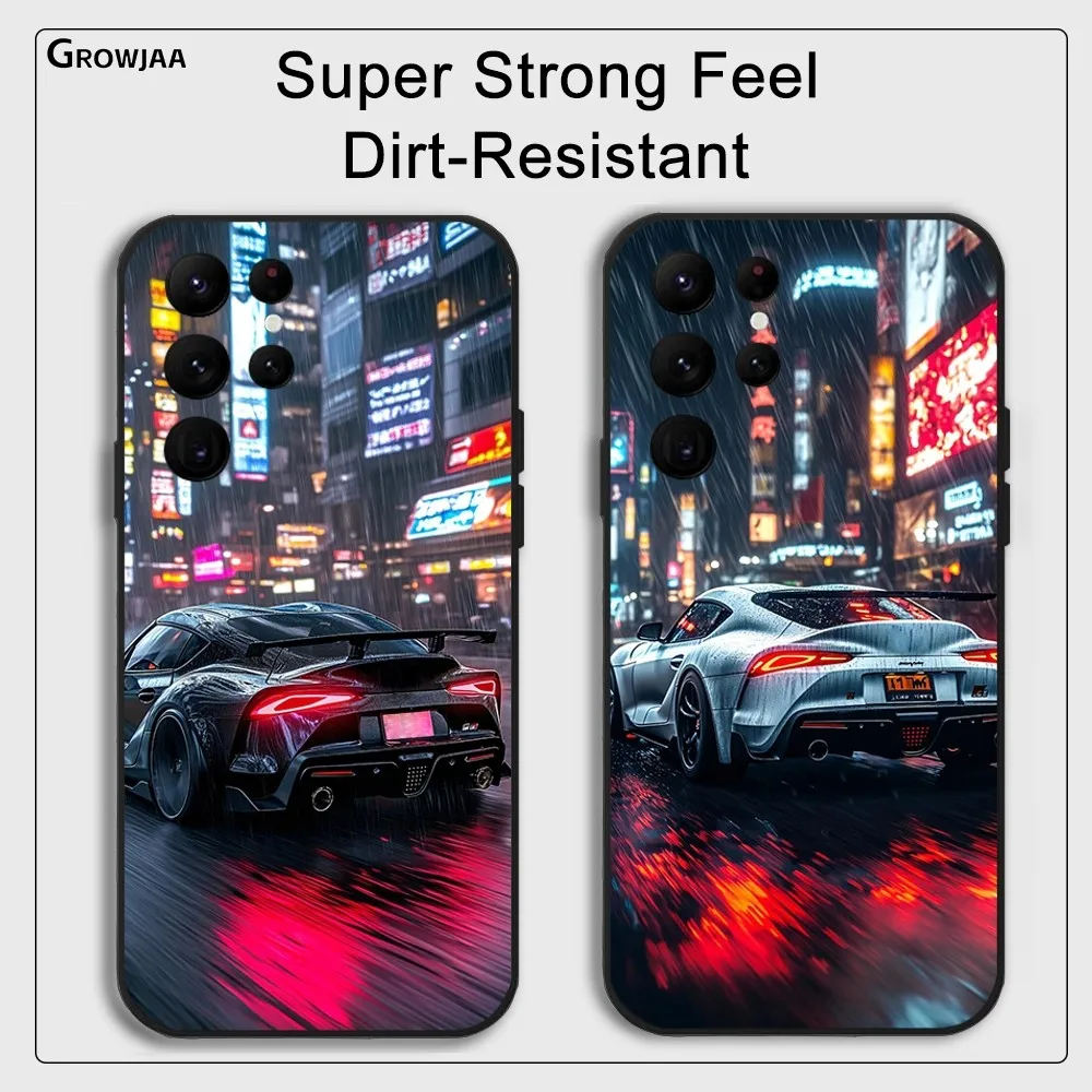 

Cool Car T-ToyotaS GRS-Supra Phone Case For Samsung Galaxy S25 S24 S22 S23 Ultra S21 S20 Plus 5G Protective Silicone Funda