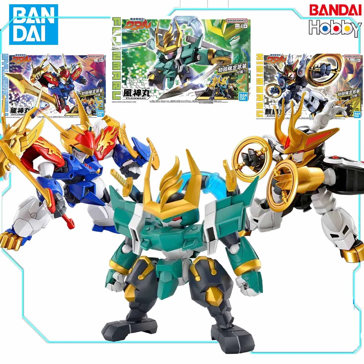 In Stock Bandai Model Kit Mashin Souzouden Wataru Anime RYUJINMARU KIRINMARU FUJINMARU Action Figures Assembly Model Toys