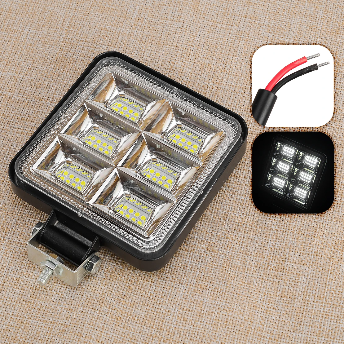 Square 4-Inch White LED Work Light Pods Flood Spot Lamp For Truck Off Road SUVs Vans Cars New High Quality