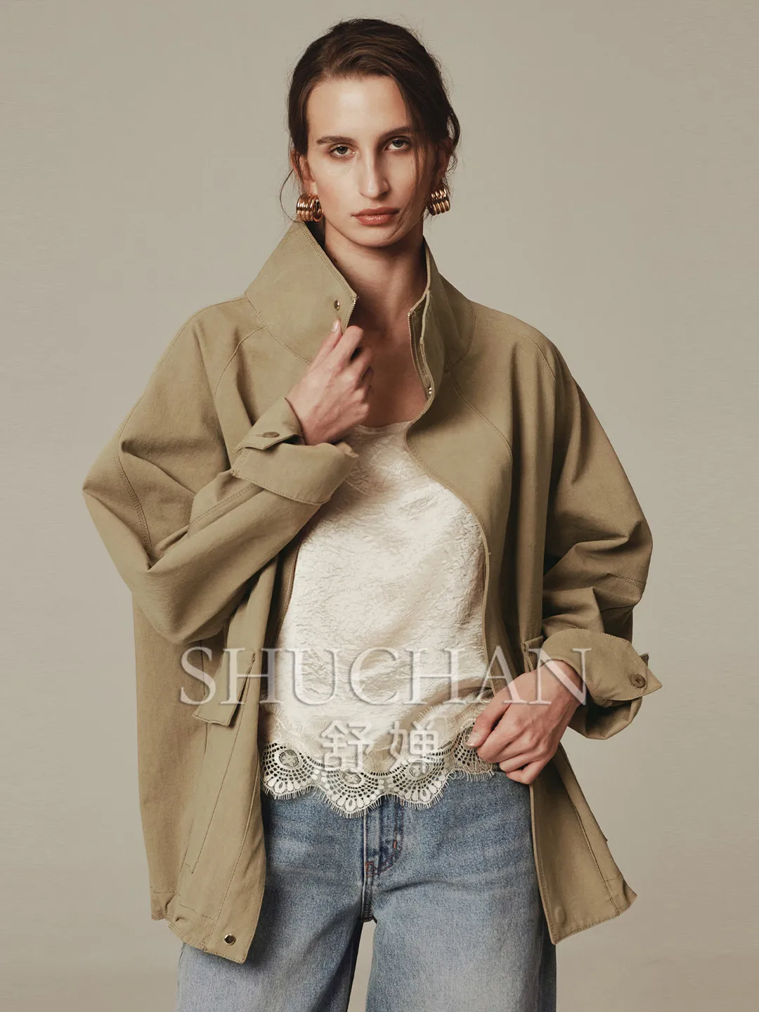 Trench Coat Women's 2026 Autumn and Winter New Korean High-end Medium and Long Loose Top