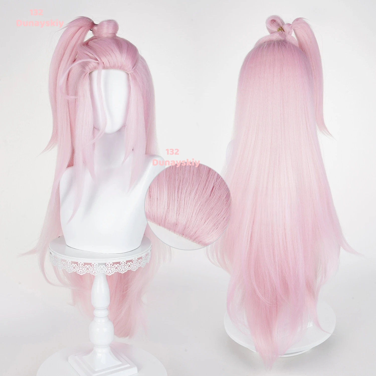 Genshin-Peluca de Cosplay de impacto Aino, pelo largo rosa de fibra resistente al calor, Clink Clank Krumkake Craftshop, Halloween para mujeres y niñas