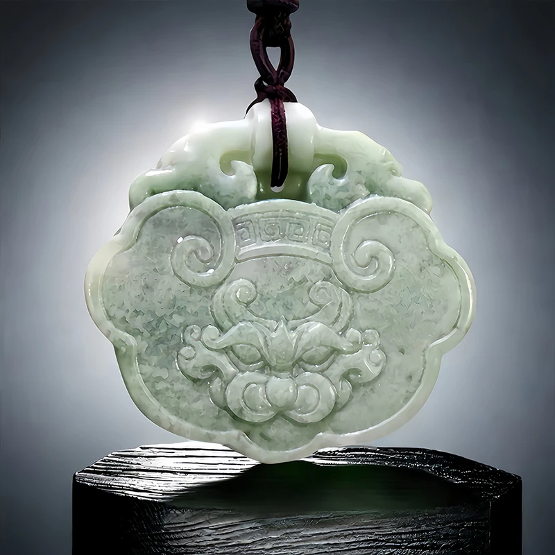 Green Real Natural Jade Tiger Pendant Necklace Chinese Gift Accessories Gemstones Amulet Talismans Gifts for Women Men Designer