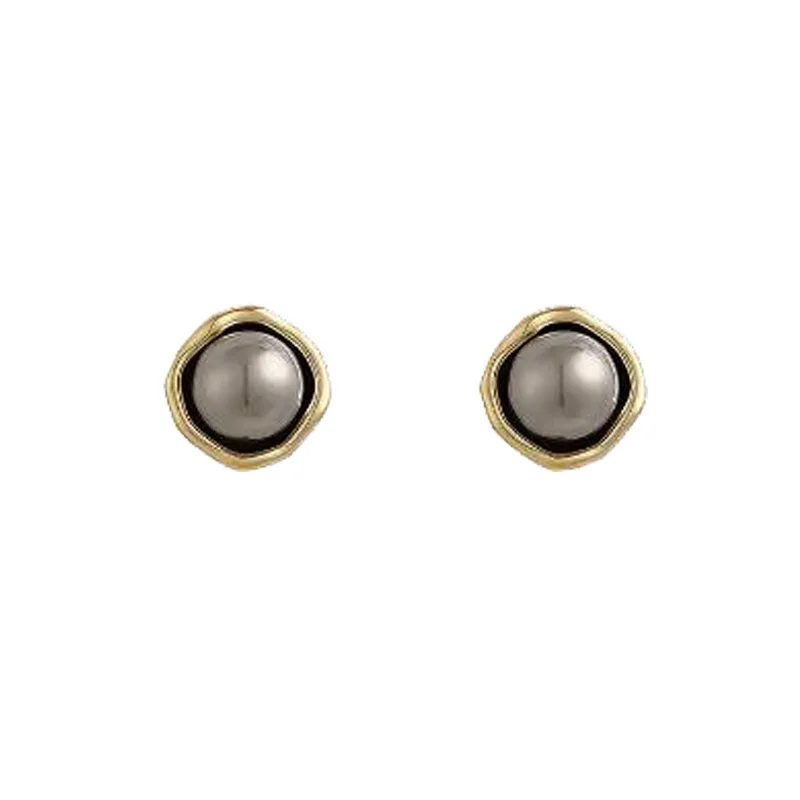 Stylish Women\'s Grey Bead Earrings Studs, and Versatile Fashion Jewelry for Every Occasion