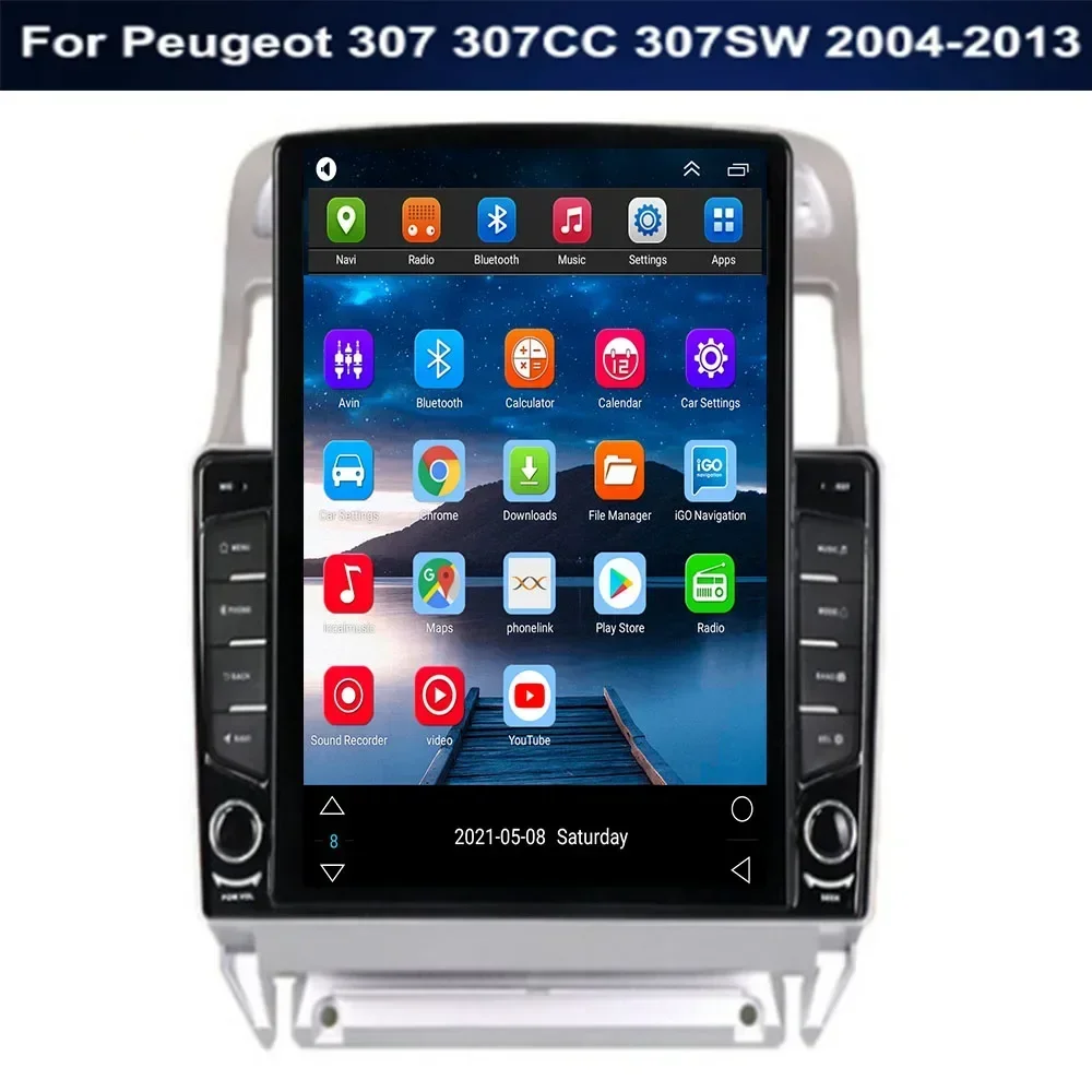 2025 جديد 9.7 "أندرويد 14 لبيجو 307 307CC 307SW 2004-2013 تسلا نوع راديو السيارة الوسائط المتعددة مشغل فيديو الملاحة لتحديد المواقع RDS #2