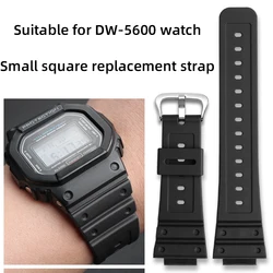 DW5600 Rubber Strap For G-SHOCK Casio Small Square GWX-5600C/GW-B5600/DW-5600 Replacement Soft Silicone Watch Band Watch Parts
