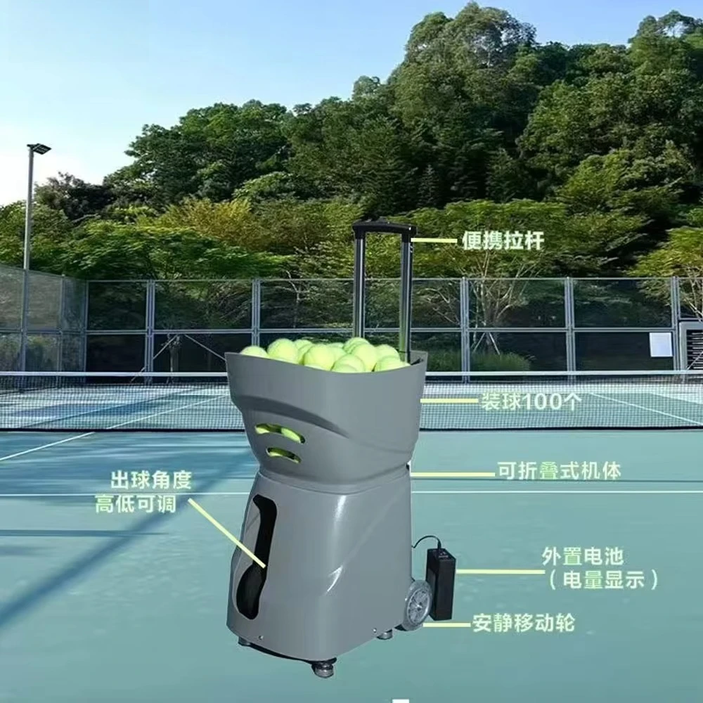 الجملة الذكية التلقائية المحمولة كرة التنس إطلاق آلة التدريب-مدرب التنس المحملة دائم