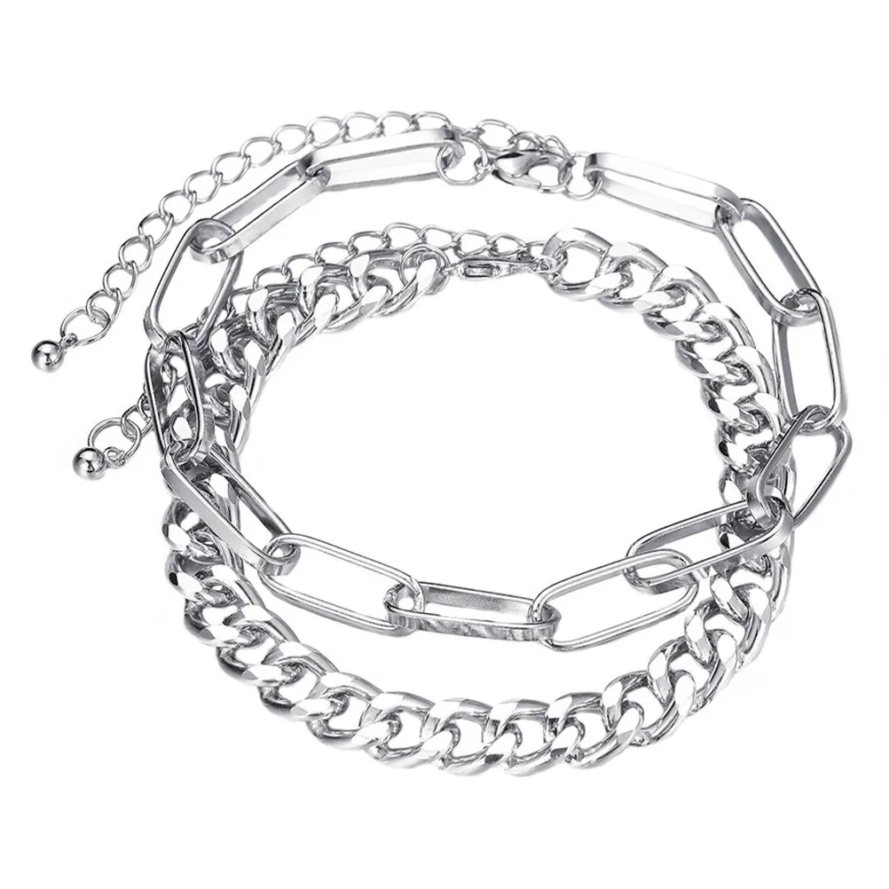 2Set Foot Chain Ankle Bracelet Premium Zinc Alloy Delicate Workmanship Comfortable Fit Stylish Foot Ankle Chain Gift Idea