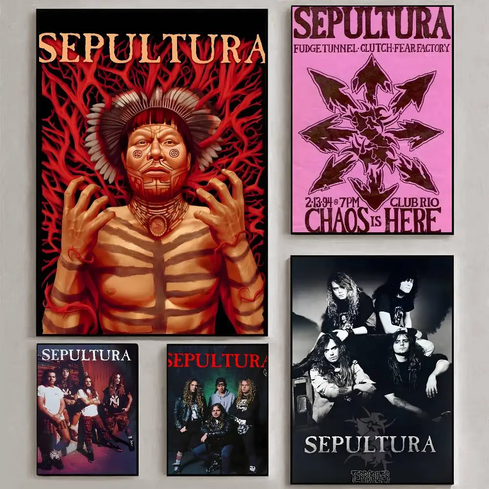 Classic Heavy Rock Band Sepultura Poster Art HD Canvas Advanced Aesthetic Printing Paper Wall Art for Living Room Home Decor