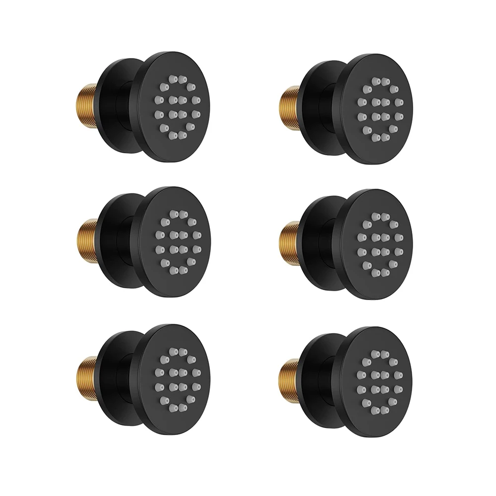 

6 шт., латунные насадки для душа, с настенным креплением