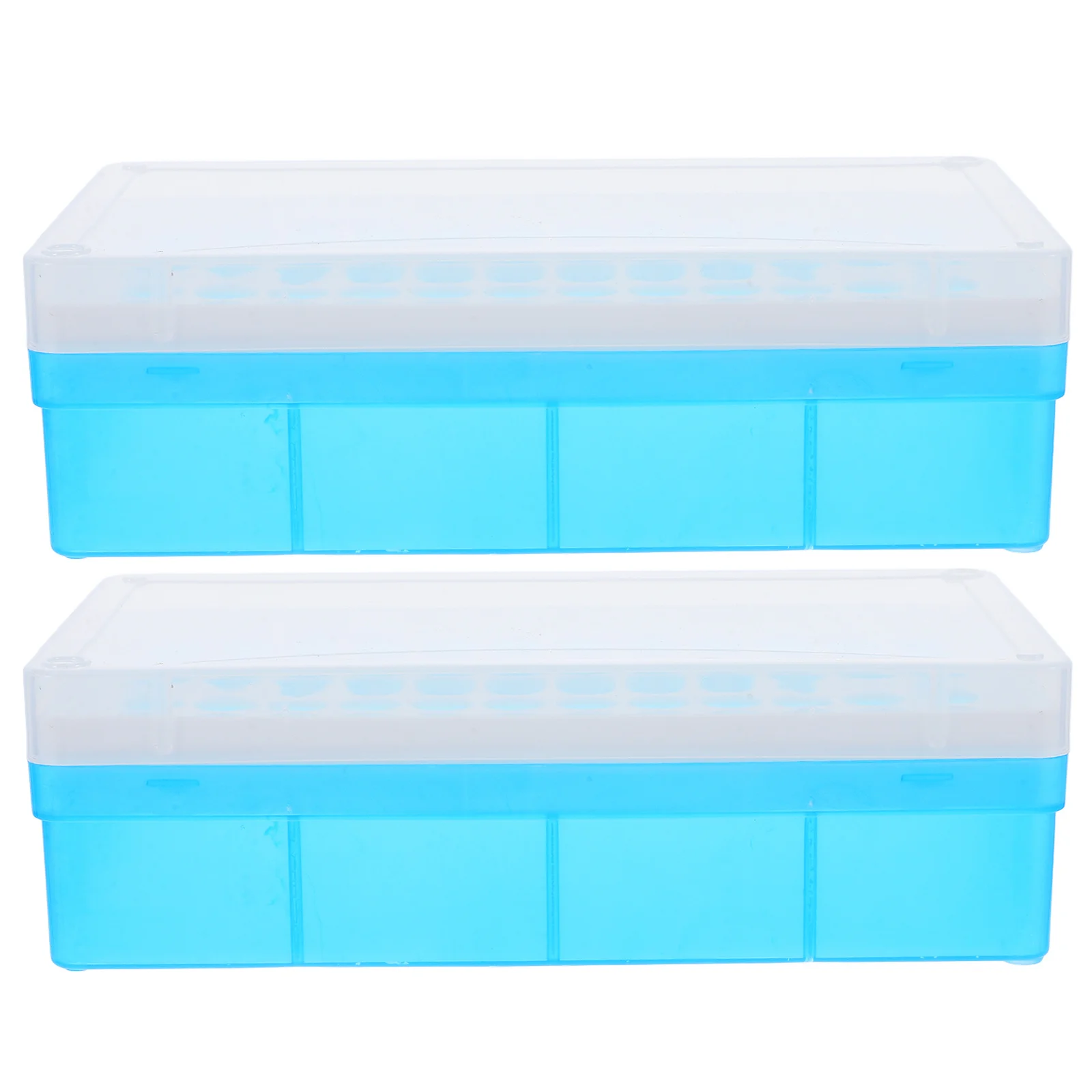 

2 Pcs Tube Box Stand Holder Test Tubes Pipe Rack Plastic Polypropylene Organizer