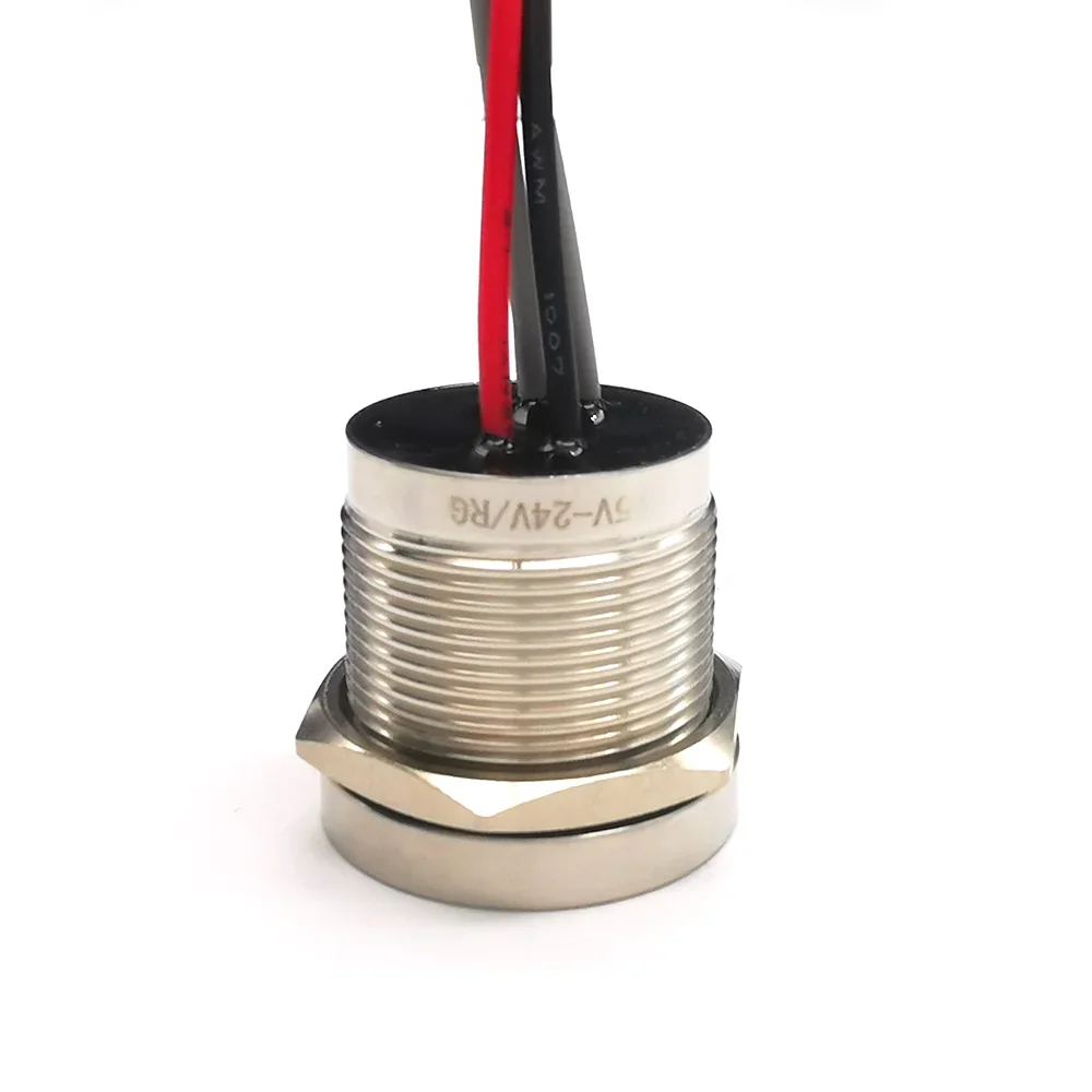 19mm 22mm 25mm IP68 lock type Red and green led Piezo Switch  5V 24V LED Light Stainless Steel Push Button