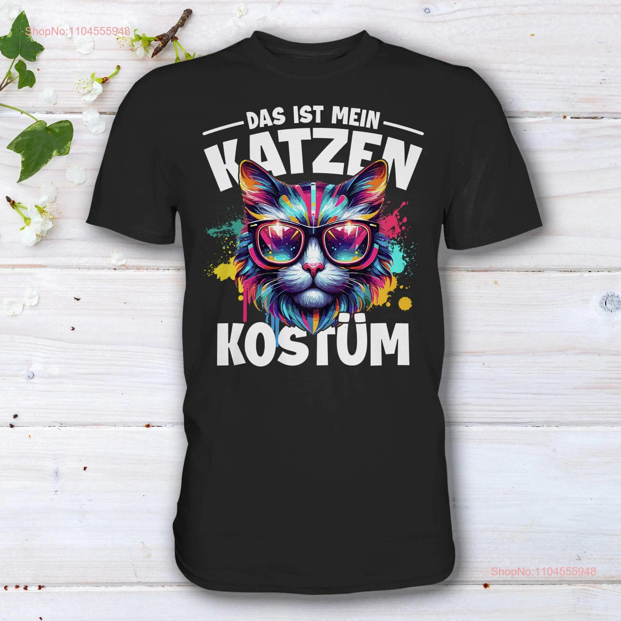 Karneval Fasching Verkleidung Das ist mein Katzen Kostüm T Shirt long or short sleeves