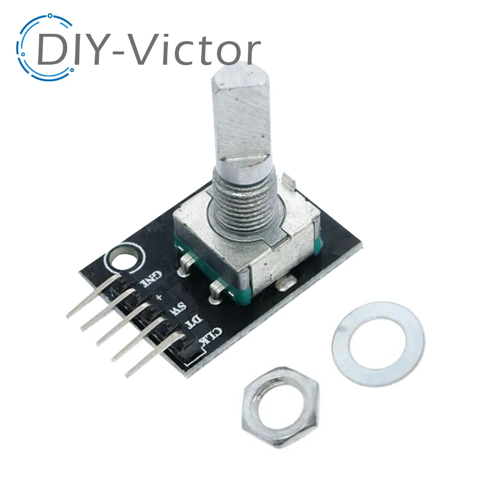 Rotary Encoder Module for Arduino Brick Sensor Development Round Audio Rotating Potentiometer Knob Cap KY-040