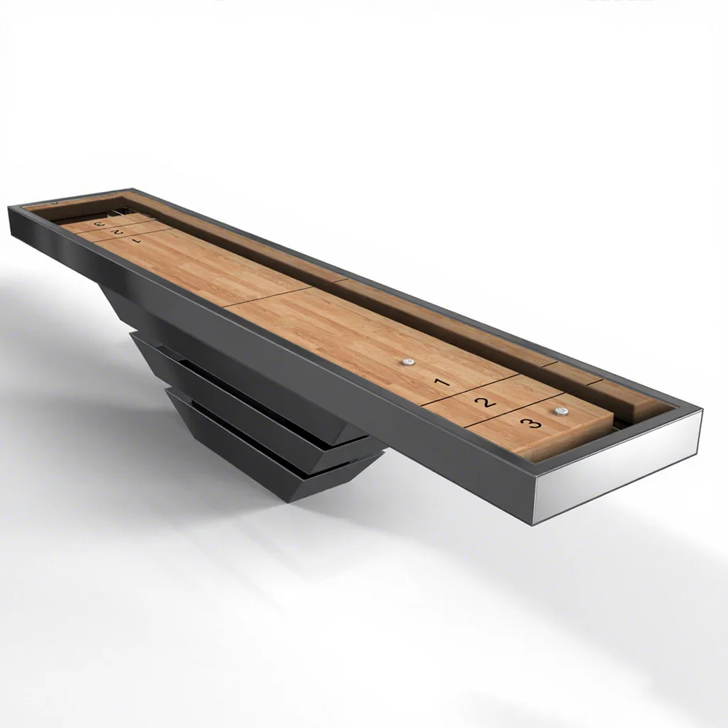 Solid Wood Shuffleboard Table, 9ft 10ft 12ft 14ft 16ft, High End Professional, Commercial Grade, 3-5 Year Warranty