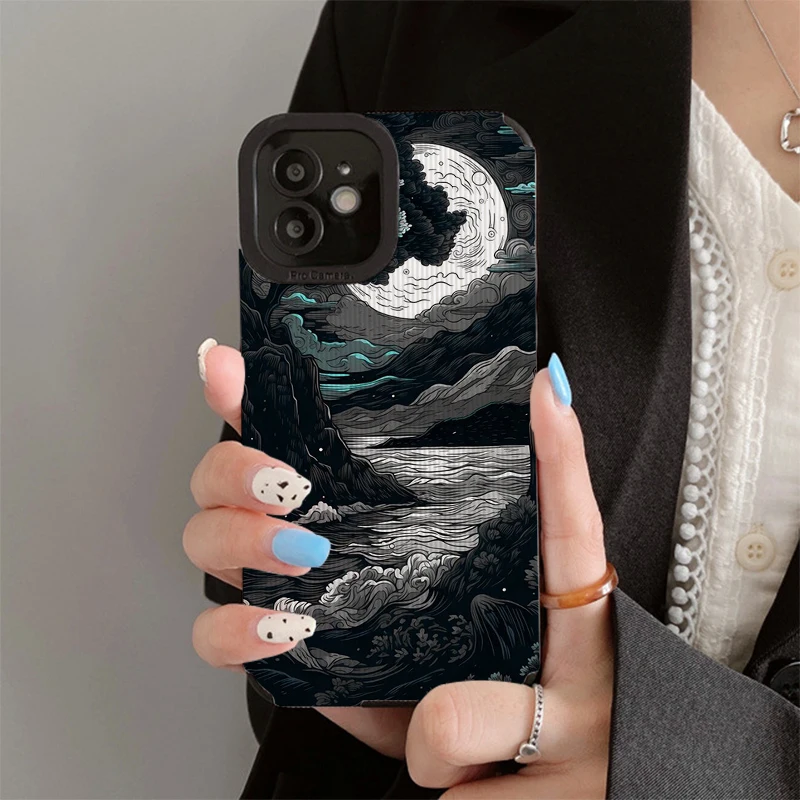 Art Painting Phone Case for Iphone 11 Pro Max 12 13 Iphone 14 Pro Max Iphone 15 Pro Max Case