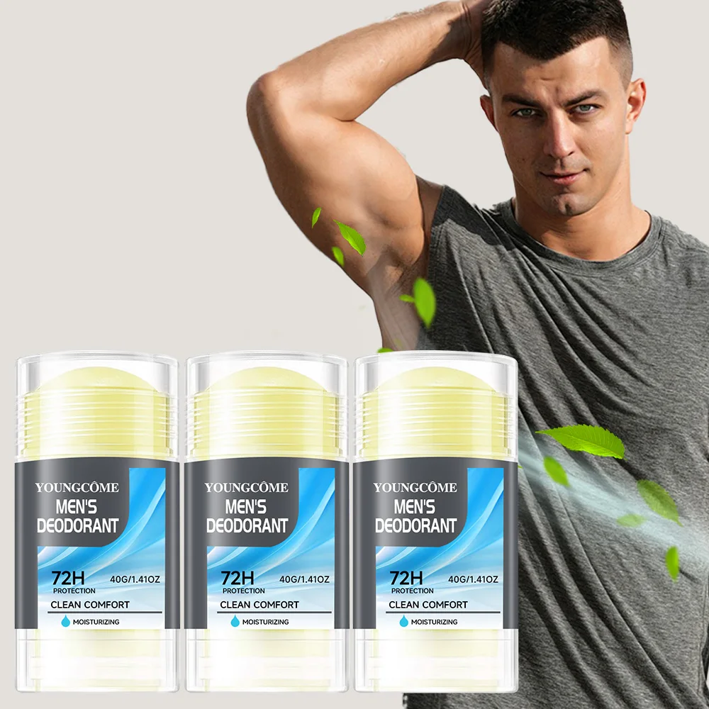 Men's 72H Deodorant Stick Anti Sweating Keep Drying Lasting Fragrance Remove Armpit Odor Underarm Refresh Sticks Fade Body Odor