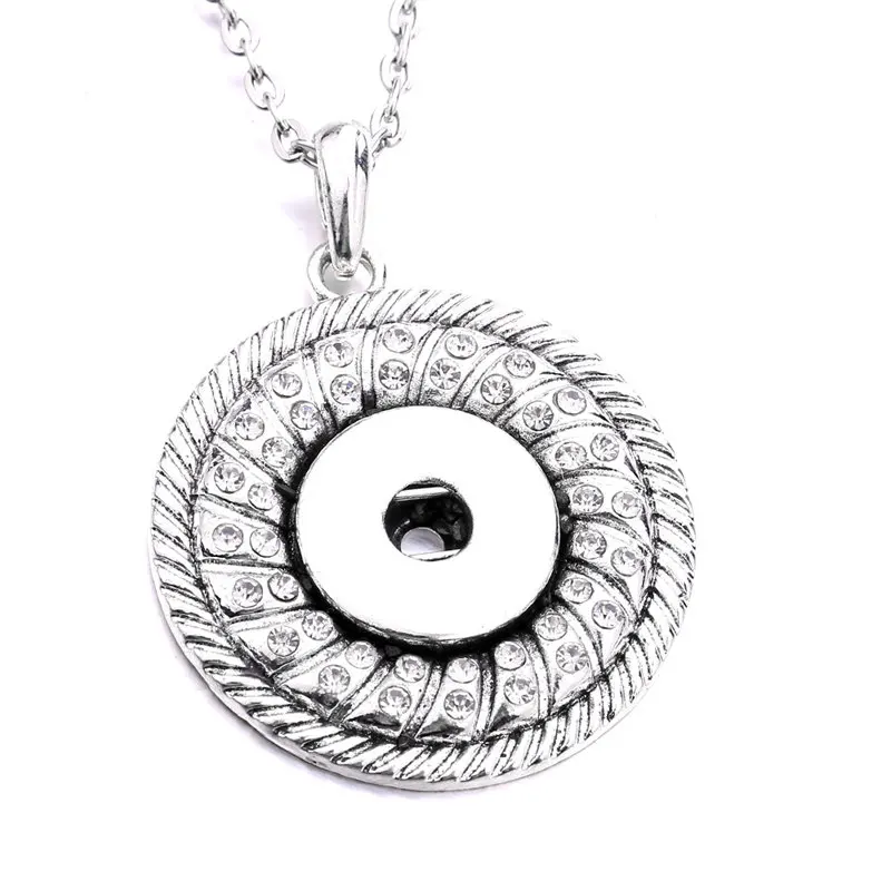 

sublimation zircon round necklaces pendants button necklace pendant jewelry 006 consumable 20pcs/lot