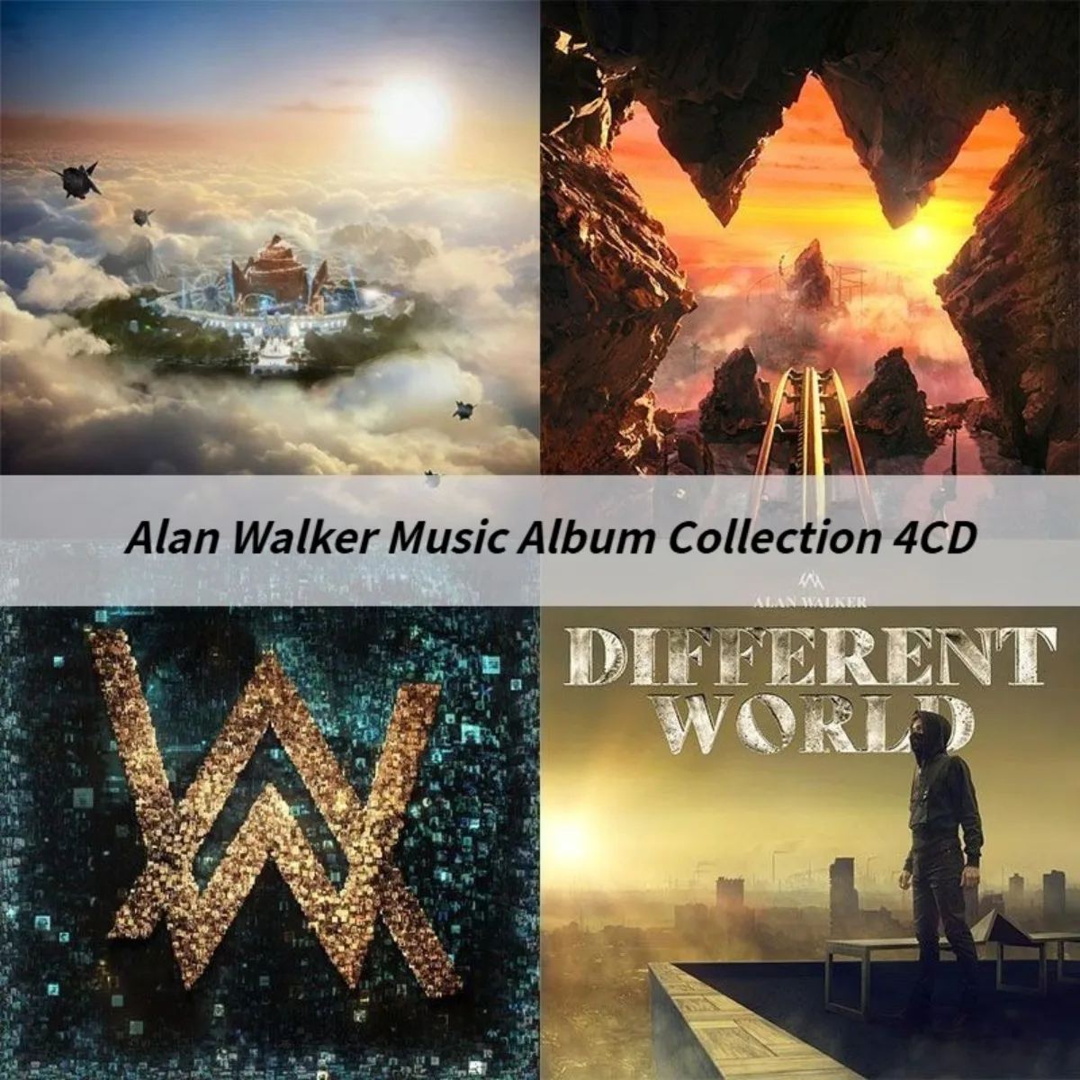 Colección de álbumes musicales completos de Alan Walker, solo CD, música electrónica de alta fidelidad sin pérdidas, audio EDM, 4 CD