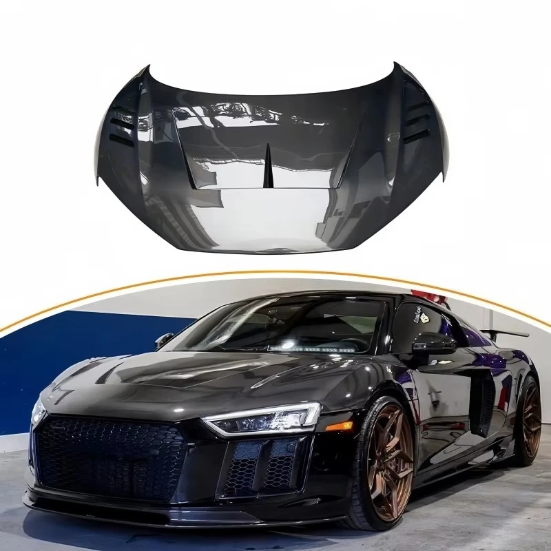 

Suitable forAudi R8 2017 Car Engine Hood Carbon Fiber 1016 Style Engine Hood