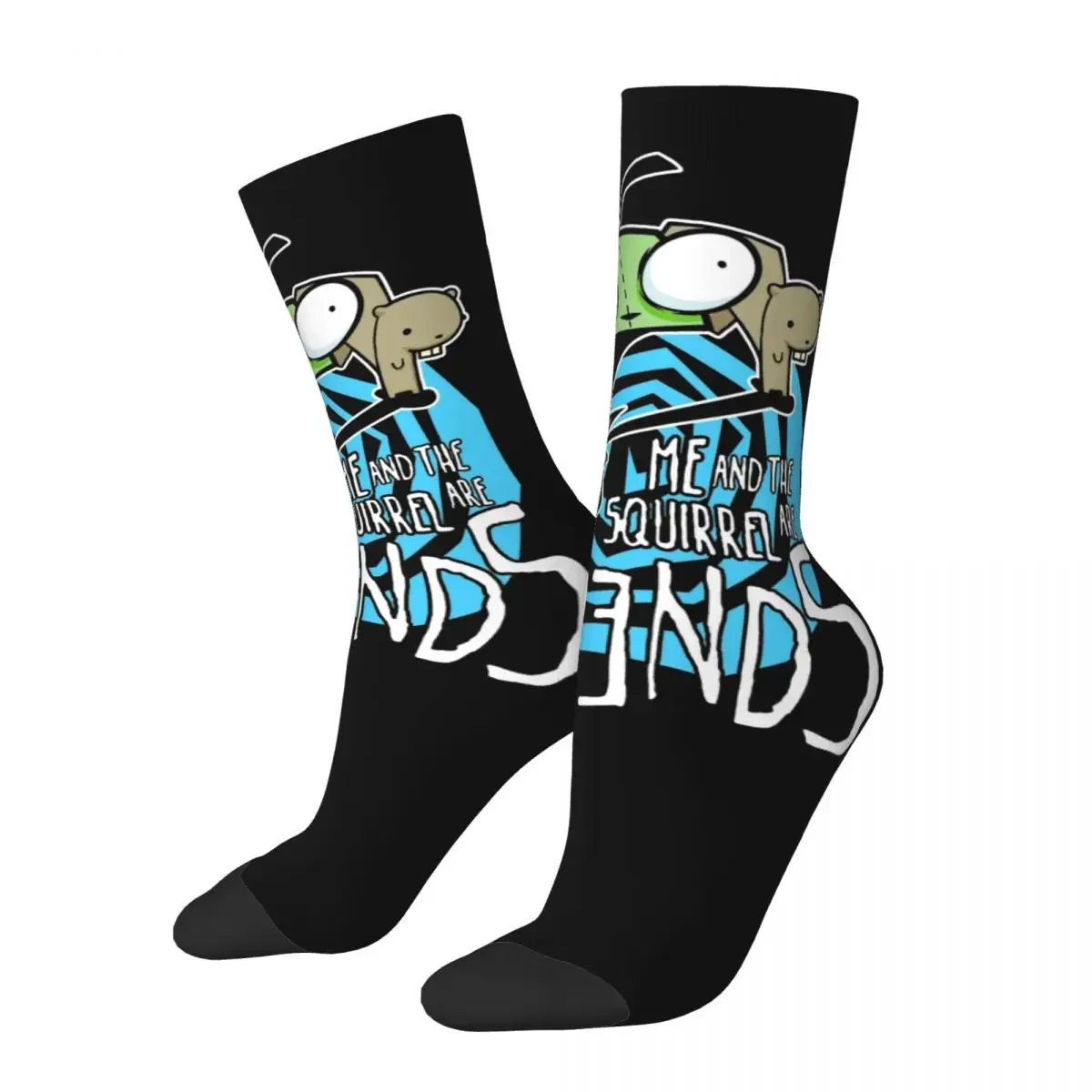 Invader Zim Socks Men Women Fashion GIR Socks Crazy Spring Summer Autumn Winter Socks Gift