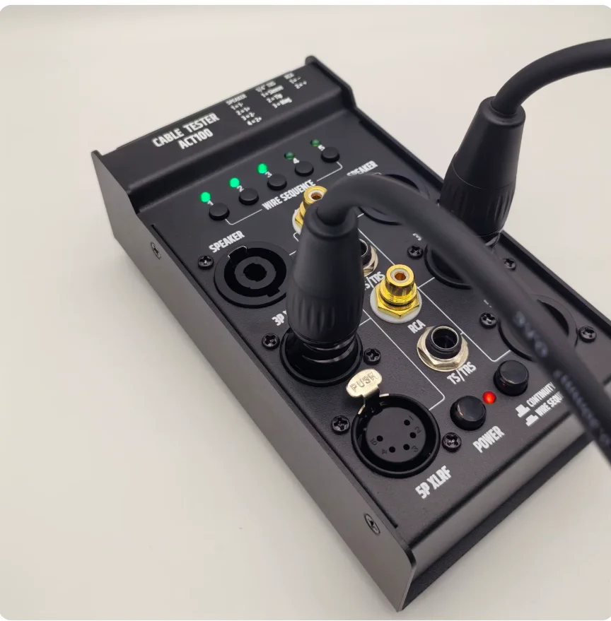 Multifunctional audio line detector, light signal XLR XLR line detector, stage audio cable on-off detection
