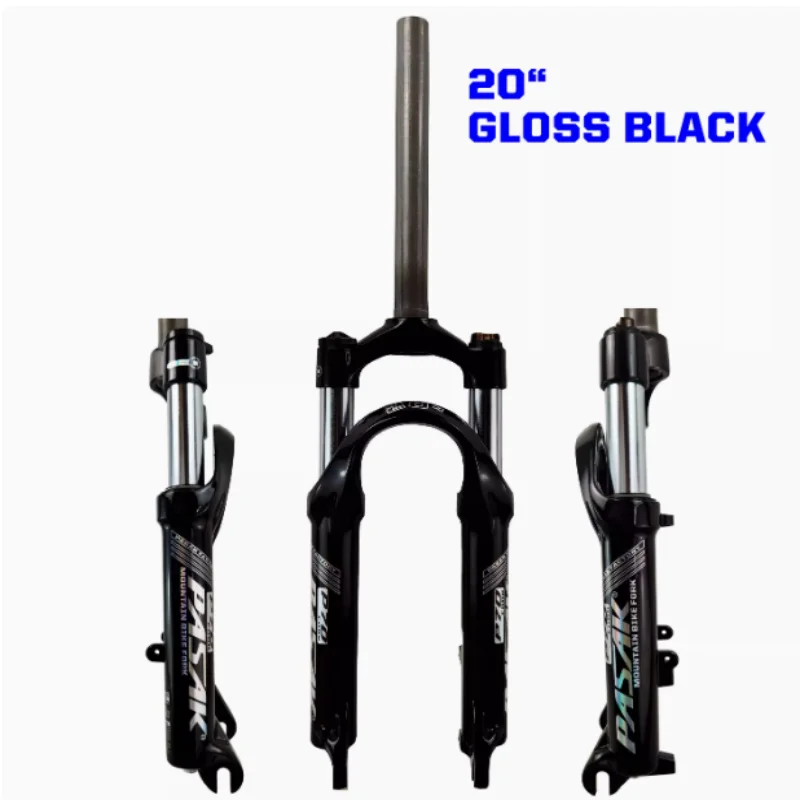 

PASAK Mountain Bike Shock Absorbing Front Fork with Adjustable Soft and Hard Lockable Small Wheel Diameter Disc Brake for 20/24-