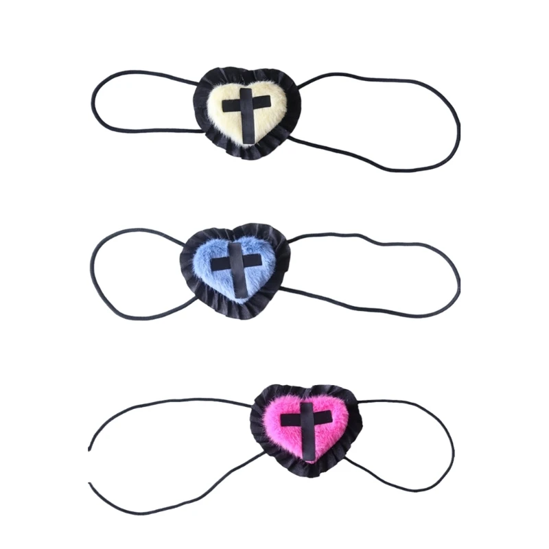 Heart Shape Eye Patch Cosplay Props Maid Female Eye Mask Accessories Furry Eye Patch For Kids or Adults