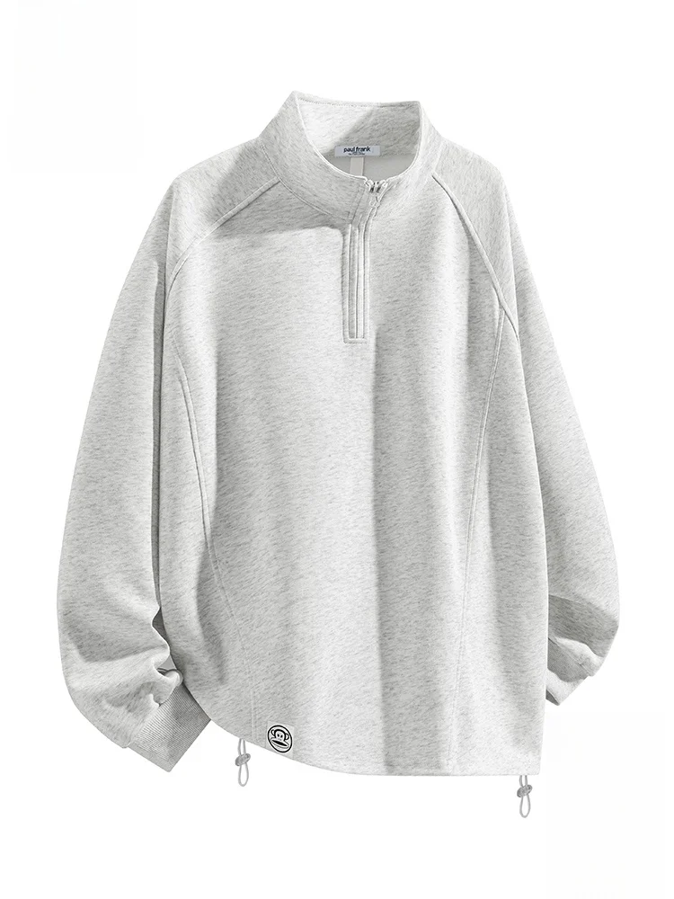 

Толстовка PaulFrank M на молнии, повседневная, свободного кроя, из полиэстера, не мнется, удобная, с длинными рукавами, воротник-стойка, с принтом обезьяны