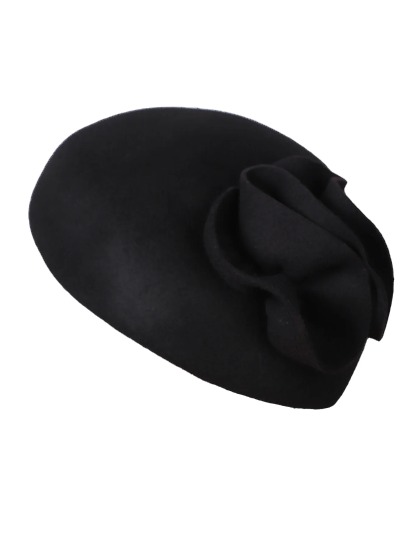 FS Wollfilz-Fascinator-Hüte für Damen und Herren, Hochzeit, elegante Teeparty, formelle Vintage-Kirchen-Pillbox-Hut mit Blumen-Derby-Kappe – Detail 6