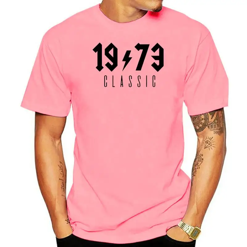 SdyT.Sty 1973 Birthday Gift T Shirt Men Cotton Short Sleeve 1973 Classic Tshirt Tops Tee Man Clothing OZ-193