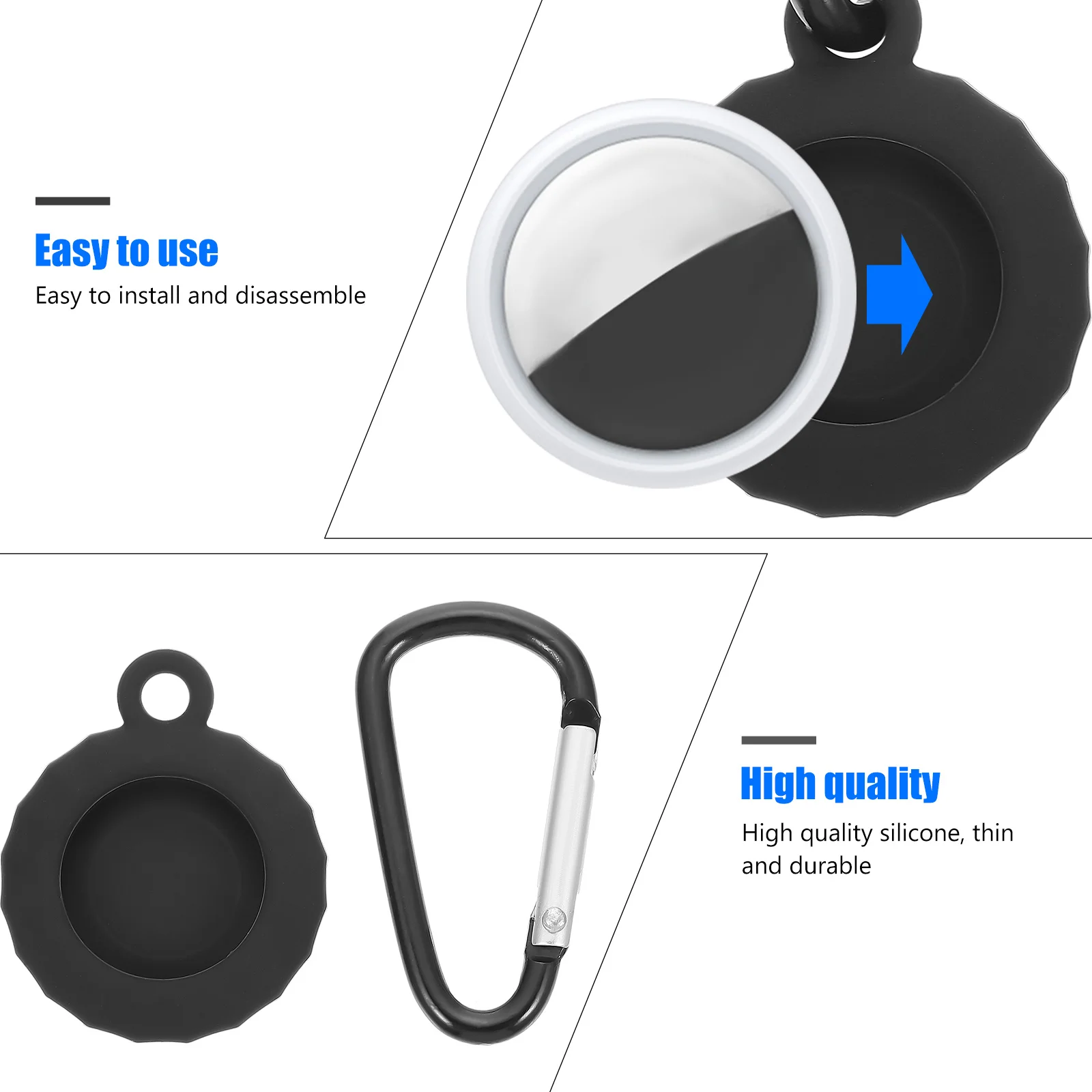 2Pcs Protective Silicone Covers Anti-Scratch Lightweight Tracer Sleeves Compatible for Tile Mate Pro Portable