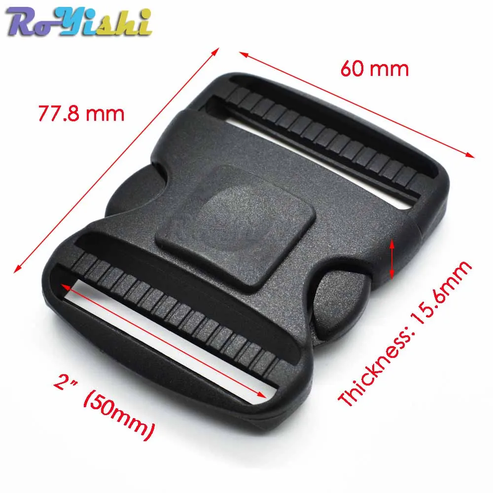 Plastic Dual Adjustable Side Release Buckles Molle Tatical Backpack Belt Bag Parts Strap Webbing
