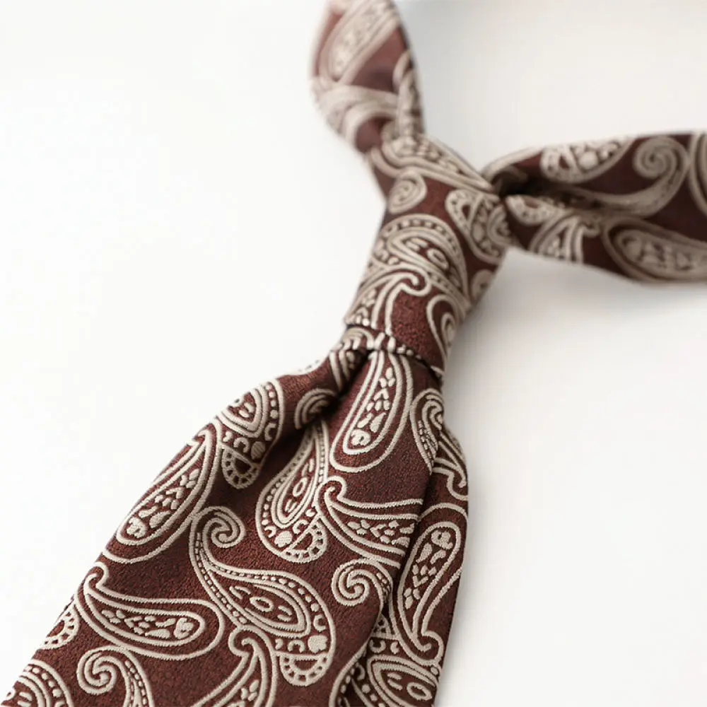 Mens Formal Necktie Business Wear 8cm Classic Width Polyester Jacquard Design Professional Accessory For Office Meeting