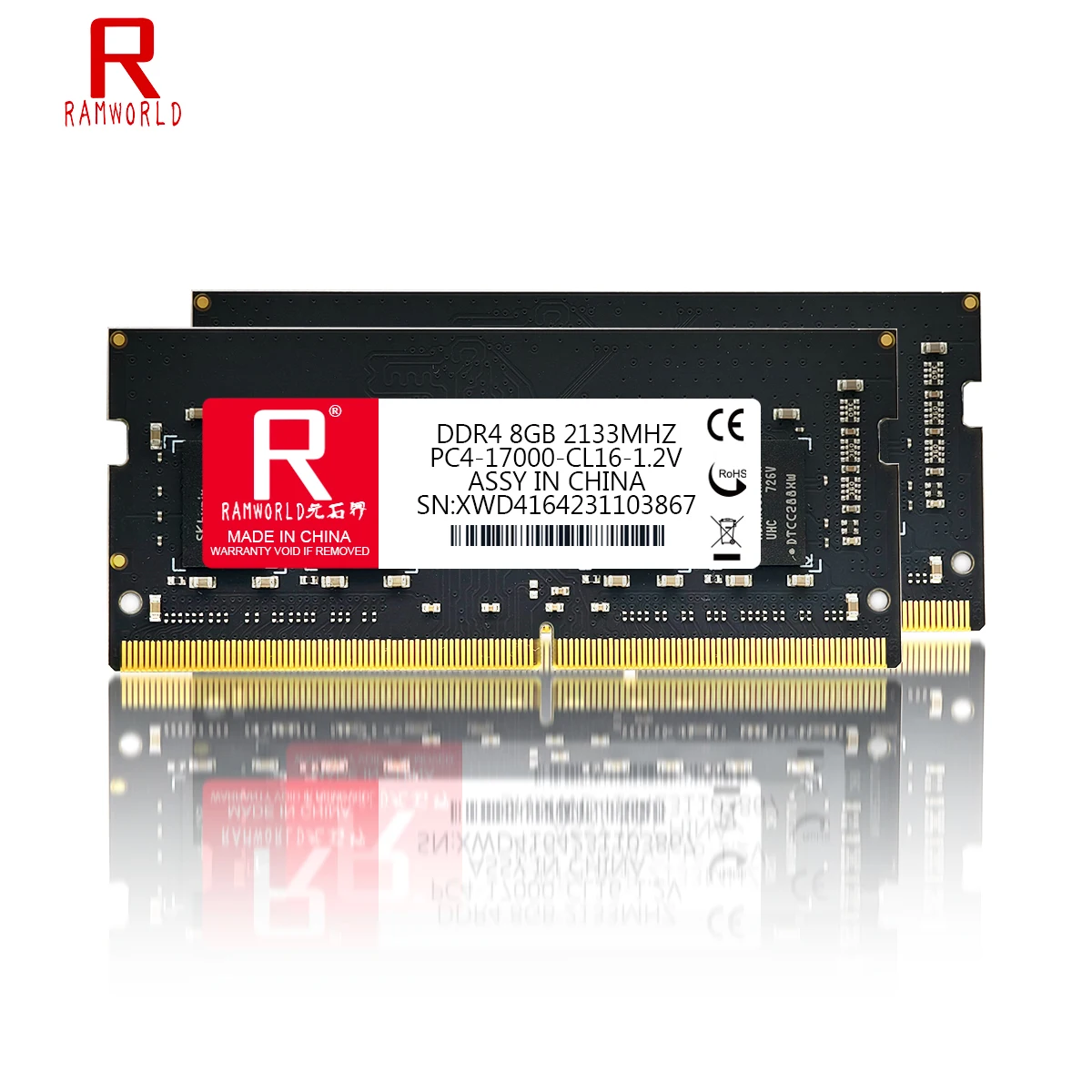 RAMWORLD RAM DDR4 Memories 8GB 2133MHz Notebook Memoria Ram PC4 1.2V 17000 SODIMM Laptop Memory