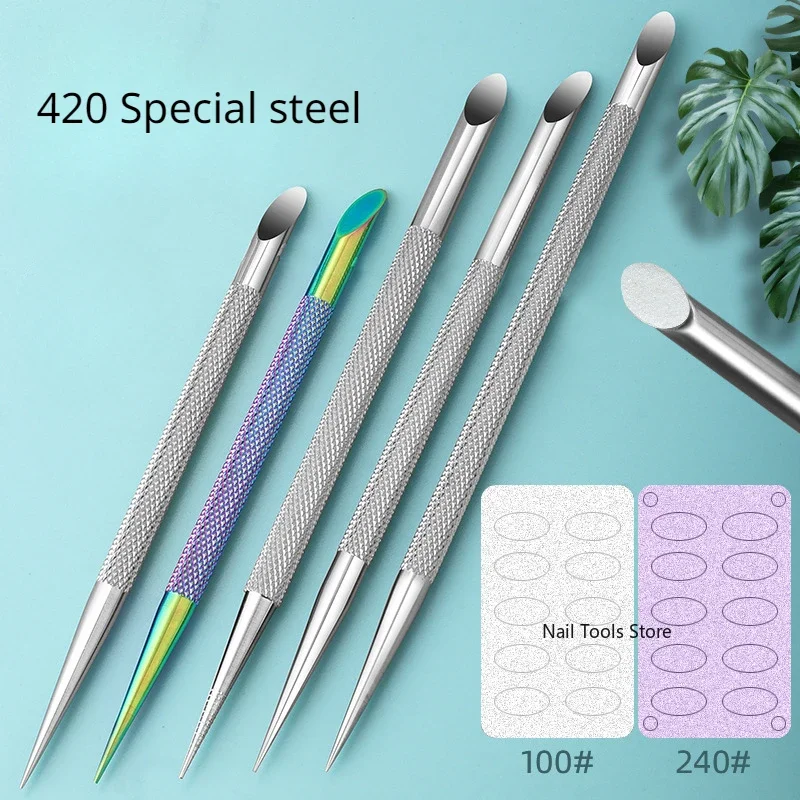 

Double-ended Stainless Steel Cuticle Pusher Nail Manicures Remover Manicure Sticks Nail Art Tools Nail Cuticle Pusher
