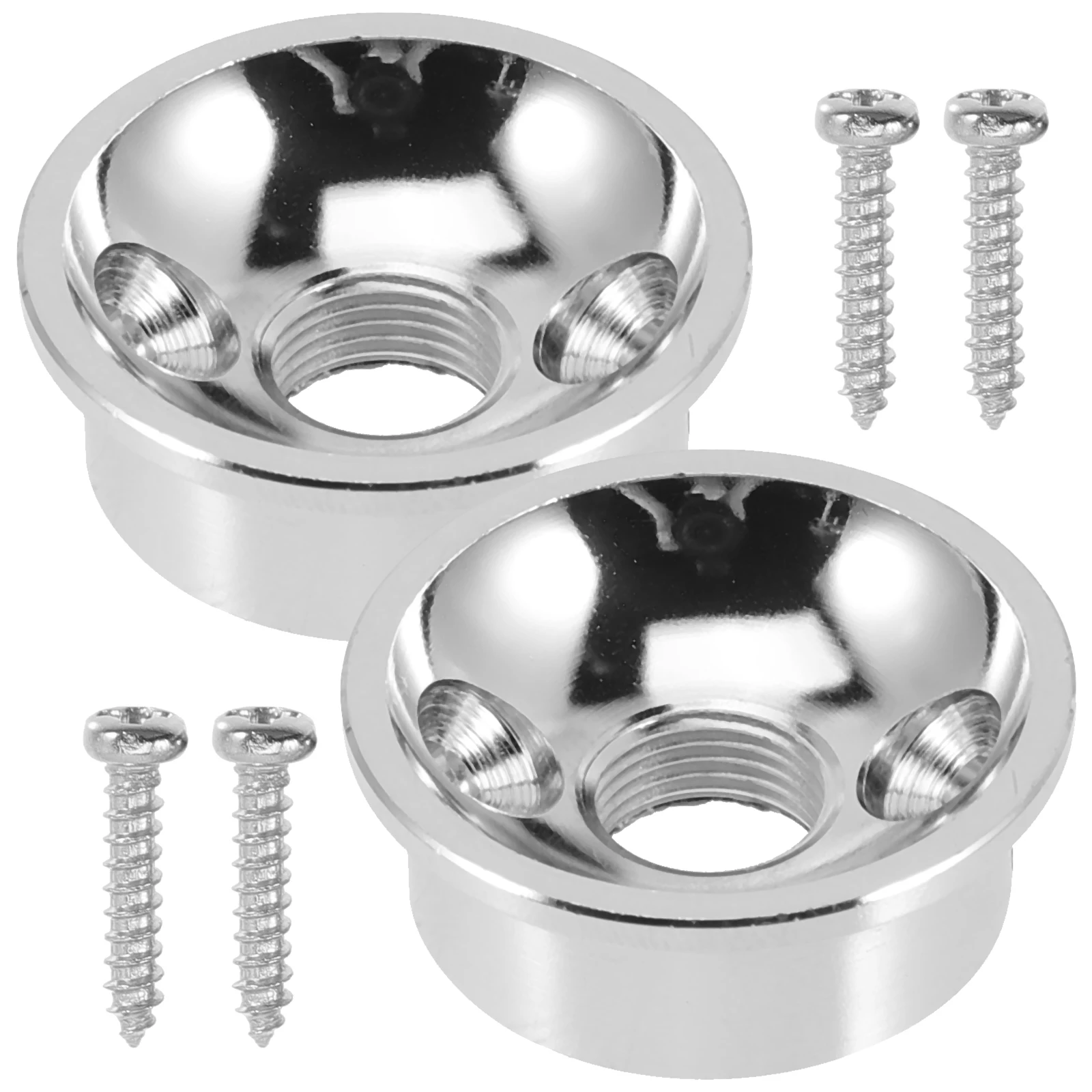 

2Sets Guitar Jack Plates Cup Style Replacement Electric Guitar Output Socket Plates Professional Crafting Quality