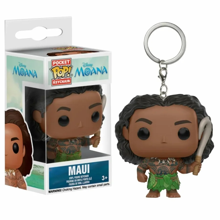 Funko Pop-llavero de bolsillo con cabeza de burbuja, modelo coleccionable, MAUI, Moana, tus héroes favoritos