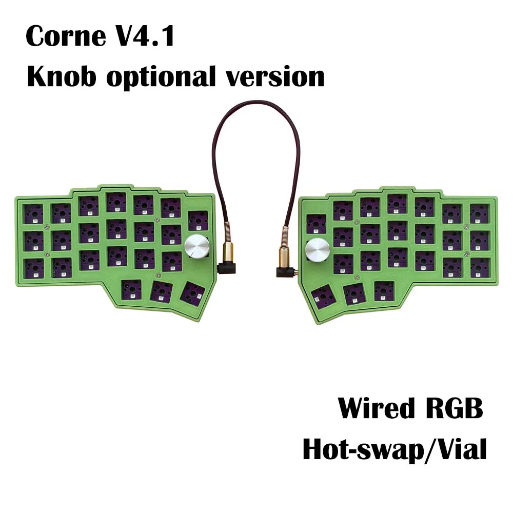 لوحة مفاتيح ميكانيكية Corne V4.1 Split Ergonomics قابلة للتبديل السريع MX سلكية من South RGB VIAL مقابض قابلة للتطوير بالكامل إصدار اختياري #1
