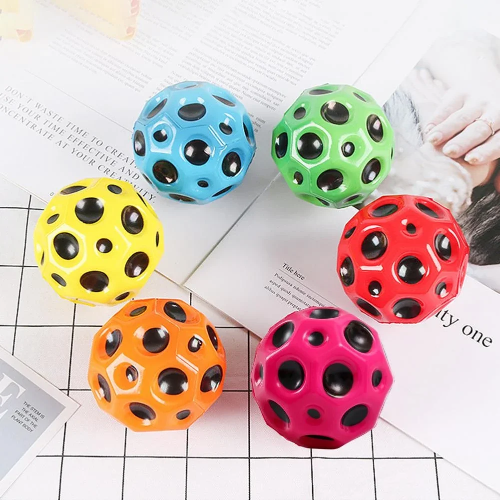 6.6cm High Elastic Solid PU Football Training Hole Ball To Relieve Stress Fidget Toy Bouncing Ball Sports Ball Toy For Kids Gift