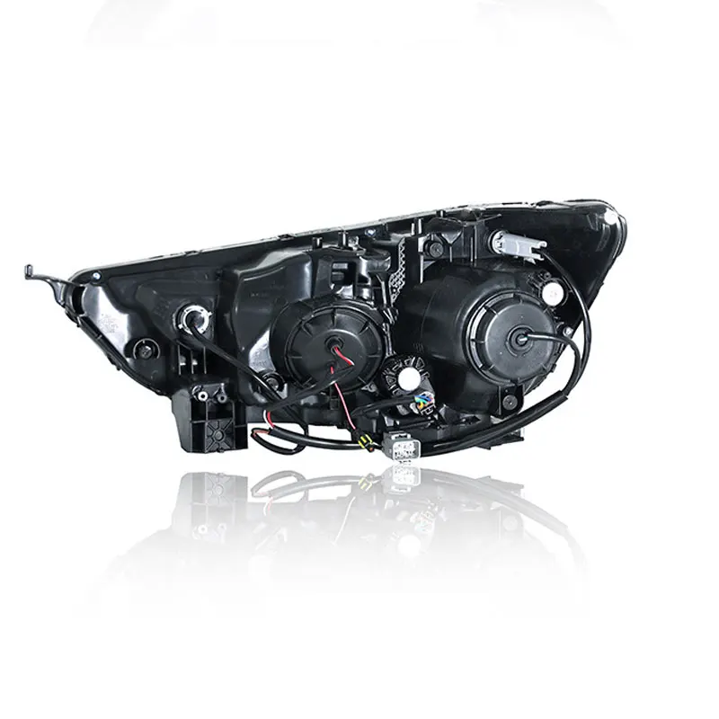 مصباح الرأس لميتسوبيشي ASX LED المصباح 2013-2019 المصابيح الأمامية ASX DRL بدوره إشارة عالية شعاع الملاك العين العارض عدسة #6