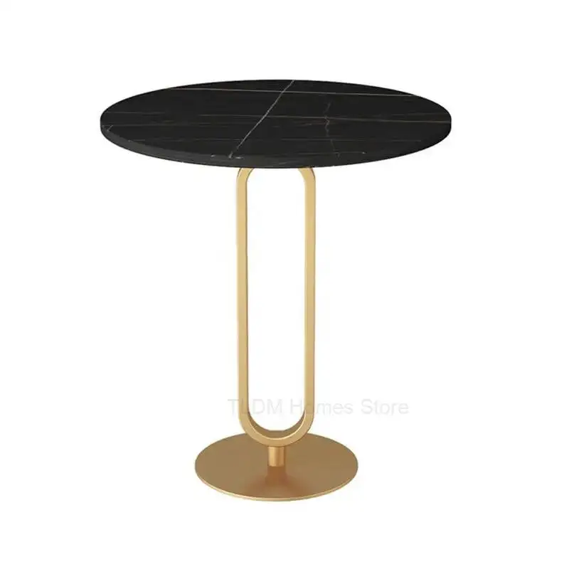 Furniture Home Table Nordic Art Iron Coffee Living Room Side Table Simplicity Leisure Creative Balcony Marble Round Coffee Table