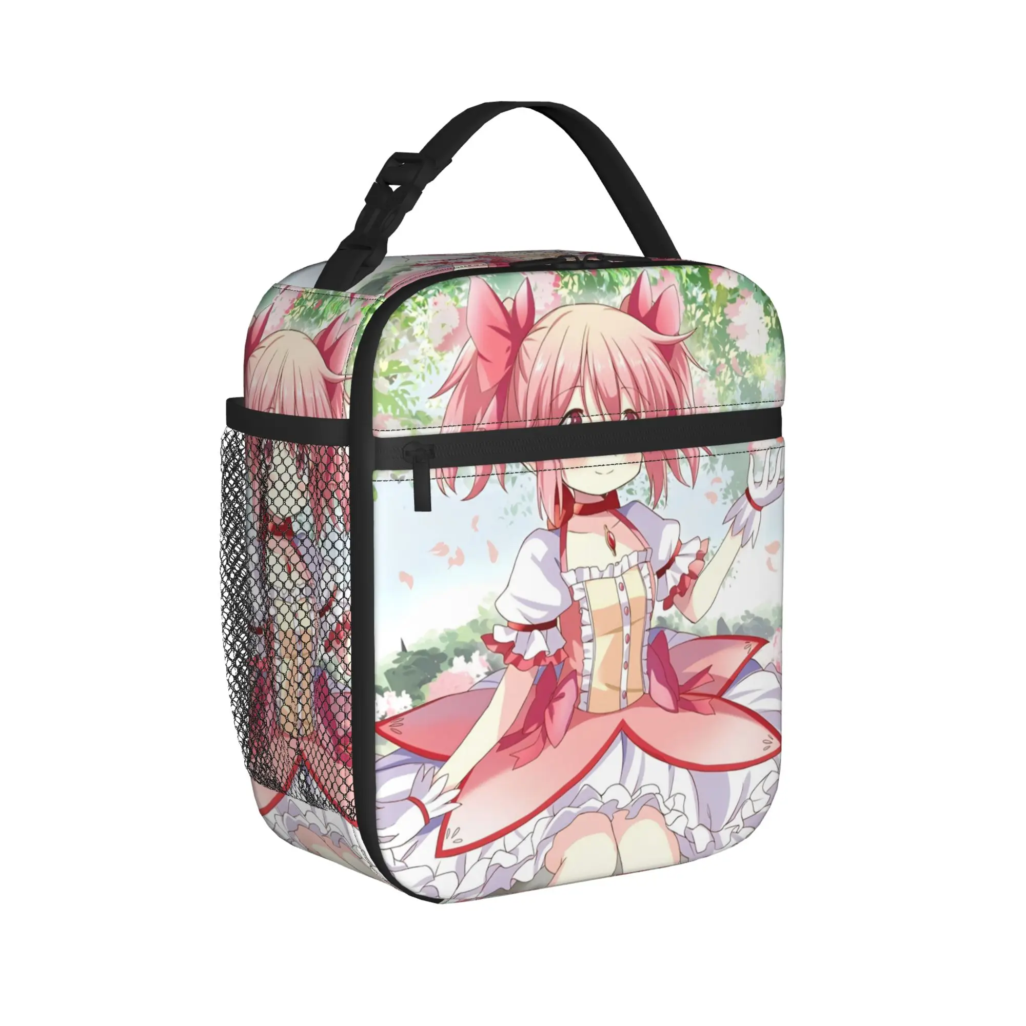 Puella Magi Madoka Magica Anime Insulated Lunch Bags Thermal Bag Reusable,Lunch Container  Portable Tote Lunch Box for Men Women