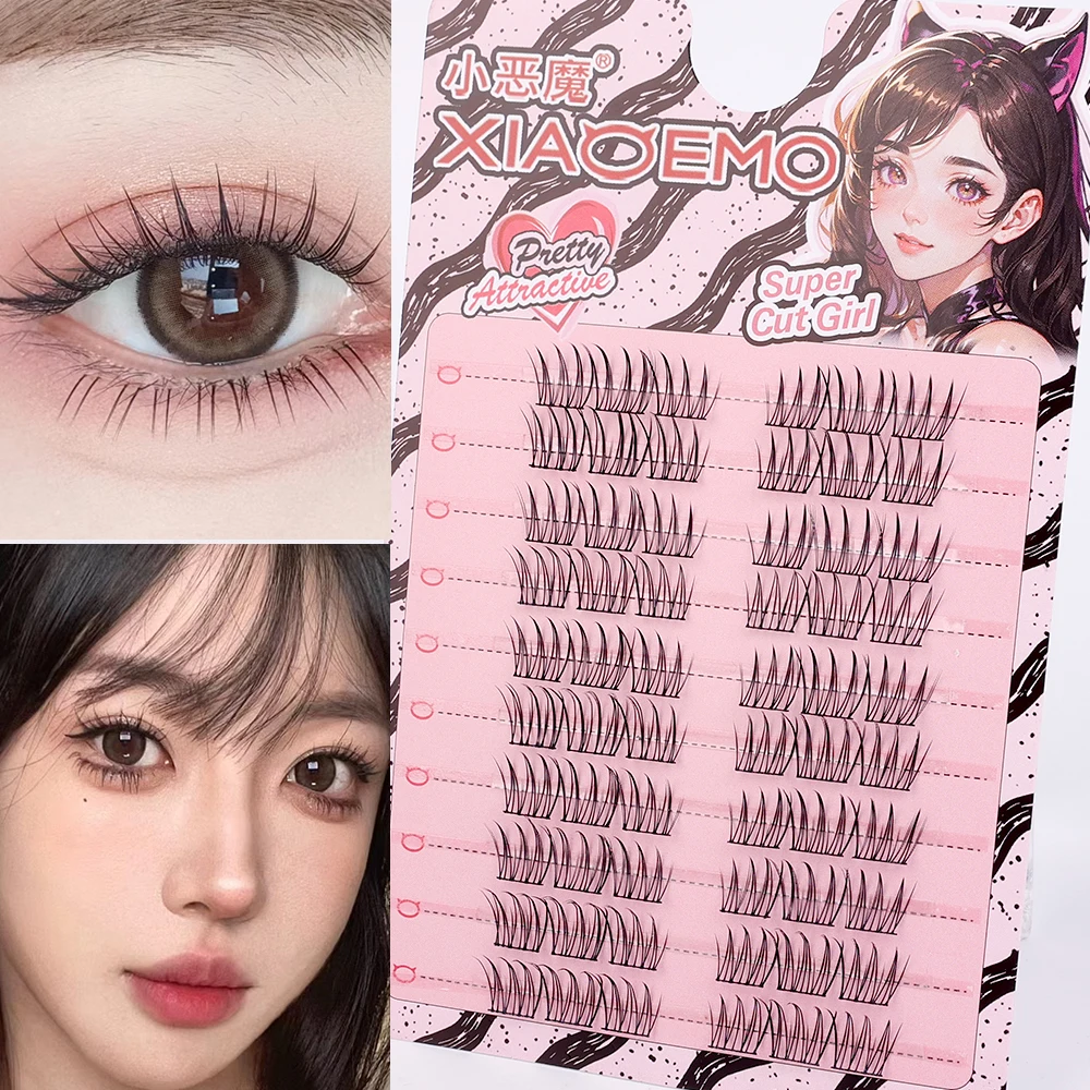 3D Mink Individual Eyelashes Natural Manga Clusters Eyelash Extension Professional 11-13MM Mixed Soft False Lashes Daily Makeup